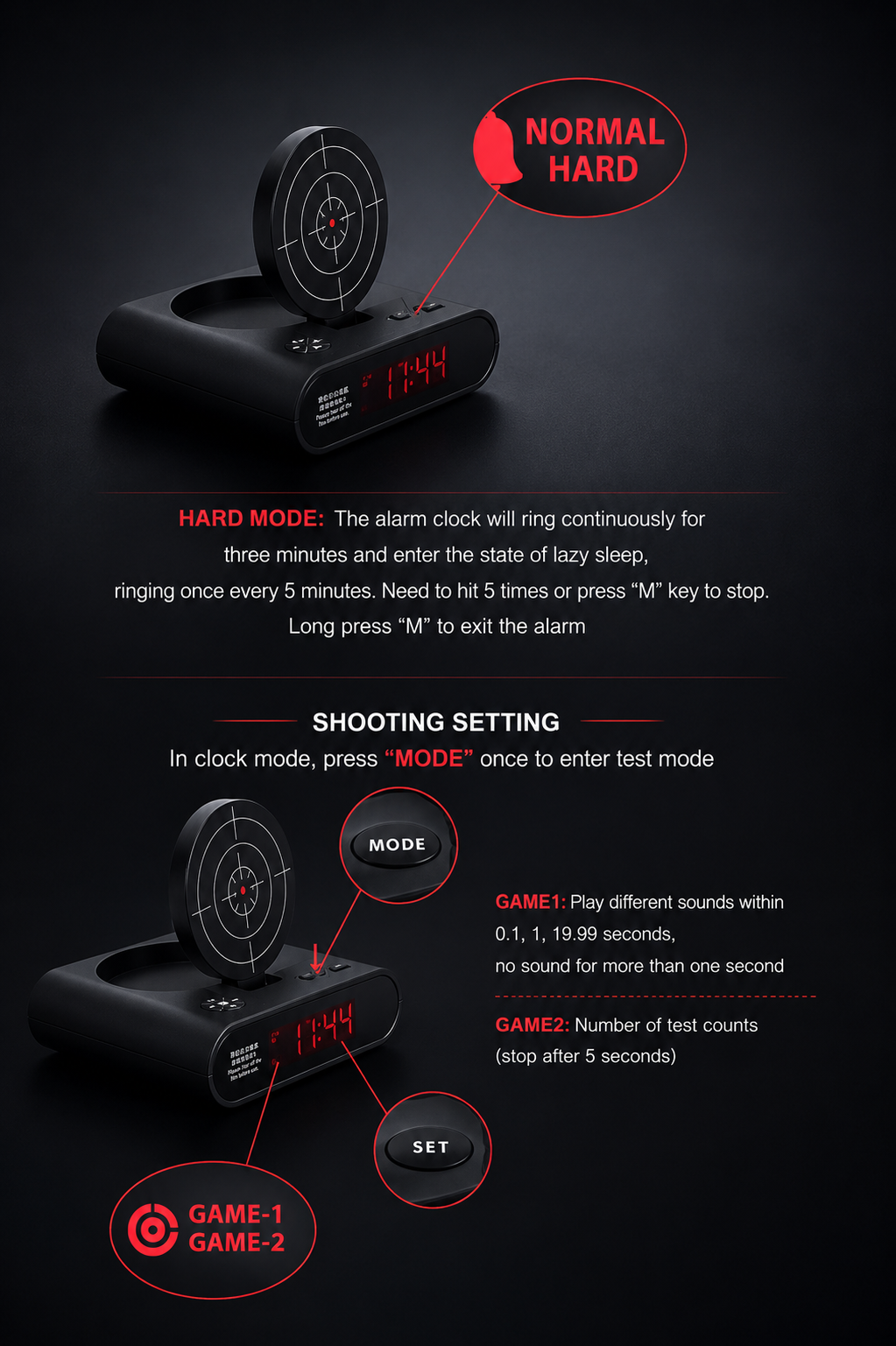 Wake N' Shoot Alarm Clock